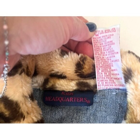 Kids Headquarters Blue Denim Faux Fur Collar & Sleeves Snap Jacket Coat Size 2T - Picture 5 of 7